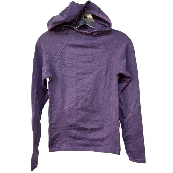 Nike Hyperwarm Hooded Sweatshirt Purple Stretchy Women’s Size Medium - Picture 2 of 7